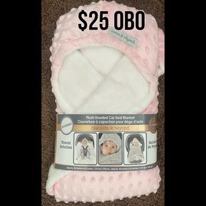 Plush Hooded Car Seat Blanket